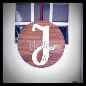 Custom Made Welcom/Initial Door Sign